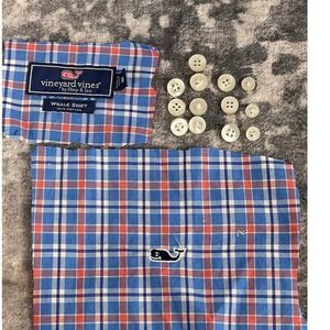 Authentic Vineyard Vines Replacement Buttons Whale Shirt Logo‎ Patch Salvage Lot